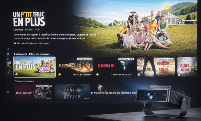 Putrims S36 mini projecteur Full HD avec Netflix, Disney+ et applications intégrées