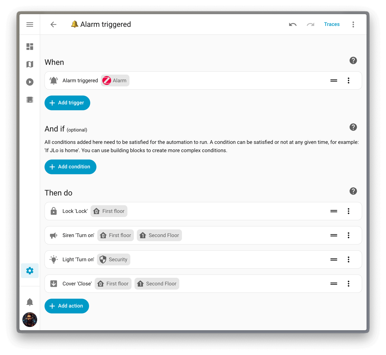 Capture d'écran montrant le nouveau résumé de cible dans l'éditeur d'automatisation.